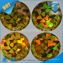 Alta calidad en relieve holograma pegatina / pegatina de metal en relieve